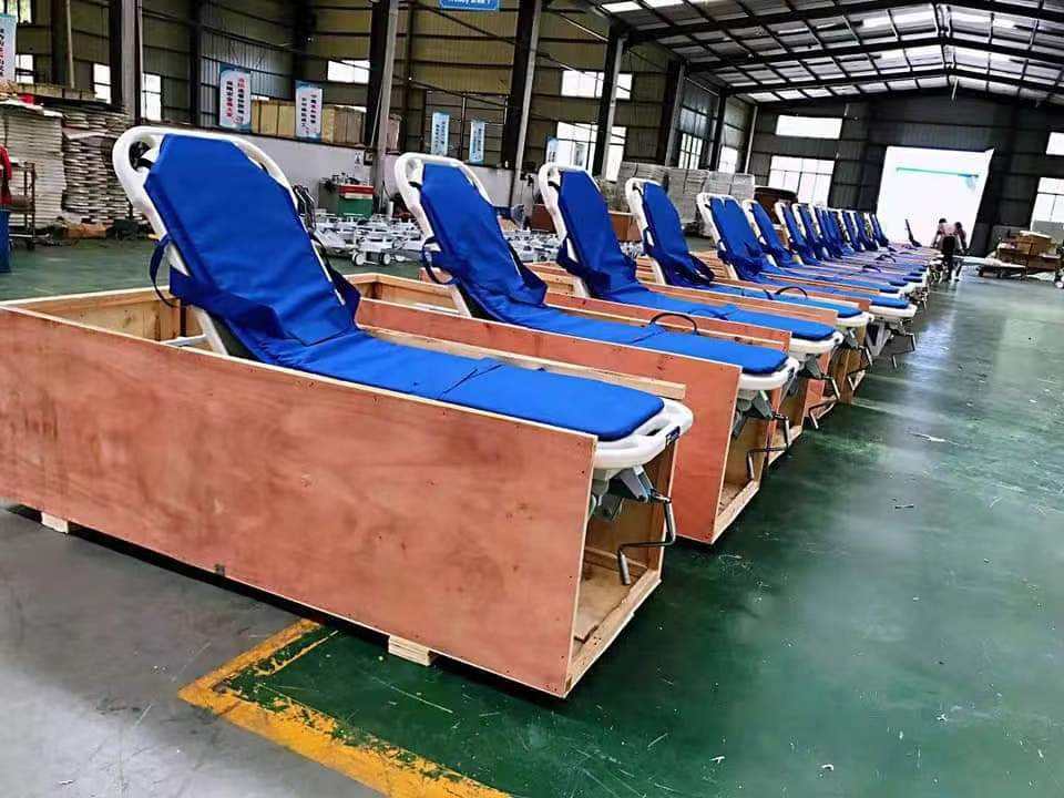 अस्पताल आपातकालीन प्राथमिक चिकित्सा आईसीयू शानदार फ्लैट वाहन रोगी हस्तांतरण उपकरण एम्बुलेंस स्ट्रेचर को रोगी के कमरे के लिए