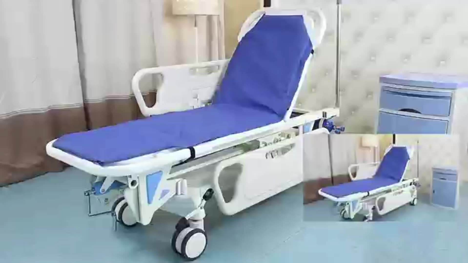 अस्पताल आपातकालीन प्राथमिक चिकित्सा आईसीयू शानदार फ्लैट वाहन रोगी हस्तांतरण उपकरण एम्बुलेंस स्ट्रेचर को रोगी के कमरे के लिए